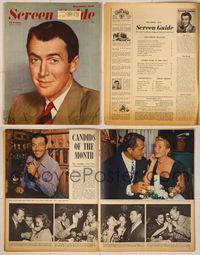 6z097 SCREEN GUIDE magazine December 1946, portrait of James Stewart from It's a Wonderful Life!