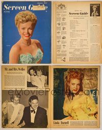 6z098 SCREEN GUIDE magazine January 1947, June Haver from I Wonder Who's Kissing Her Now!