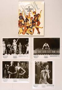 6z169 CHORUS LINE presskit '85 Michael Douglas, photo of Broadway chorus group by Demarchelier!