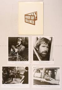 6z172 CODE OF SILENCE presskit '85 Chuck Norris is a good cop having a very bad day!