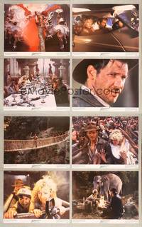 7a278 INDIANA JONES & THE TEMPLE OF DOOM 8 color 11x14 stills '84 Harrison Ford, Kate Capshaw!