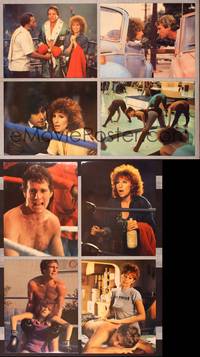 7a382 MAIN EVENT  8 color 11x14 stills '79 Barbra Streisand with boxer Ryan O'Neal!