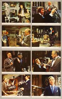 7a527 SLEUTH 8 color 11x14 stills '72 detectives Laurence Olivier & Michael Caine!