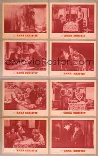 7a021 ANNA CHRISTIE  8 LCs R62 Greta Garbo, Charles Bickford, Clarence brown directed!