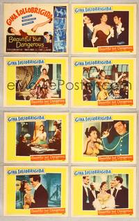 7a041 BEAUTIFUL BUT DANGEROUS  8 LCs '57 many images of super sexy Gina Lollobrigida!