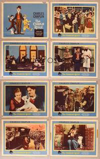 7a079 CHAPLIN REVUE 8 LCs '60 Charlie comedy compilation, great title card artwork!
