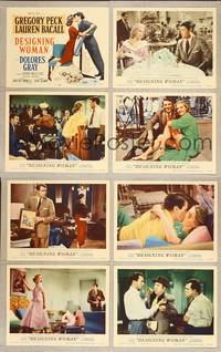 7a106 DESIGNING WOMAN 8 style A LCs '57 Gregory Peck & Lauren Bacall, Dolores Gray!