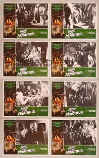 7a114 DEVIL'S MEN 8 LCs '77 Land of the Minotaur, Robert Tanenbaum fantasy monster border art!