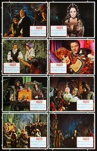 7a122 DOCTOR FAUSTUS 8 LCs '68 close-ups of Elizabeth Taylor & Richard Burton!