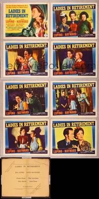 7a331 LADIES IN RETIREMENT 8 LCs '41 Ida Lupino, Louis Hayward & Evelyn Keyes!