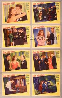 7a335 LADY HAS PLANS 8 LCs '42 romantic images of Ray Milland with pretty Paulette Goddard!