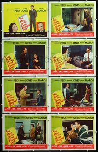 7a387 MAN IN THE GRAY FLANNEL SUIT 8 LCs '56 Gregory Peck, Jennifer Jones, Fredric March