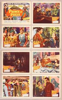 7a497 PRINCE OF FOXES 8 LCs '49 Orson Welles, Tyrone Power, pretty Wanda Hendrix!