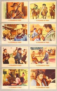 7a548 STRANGER IN TOWN  8 LCs '68 Tony Anthony spaghetti western, Un Dollaro Tra I Denti!