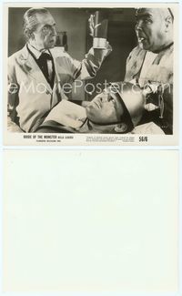 7b200 BRIDE OF THE MONSTER 8x10 still '56 Ed Wood, c/u of Bela Lugosi & Tor Johnson in lab!
