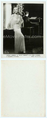 7b202 BRIEF MOMENT 8x10 still '33 sexiest Carole Lombard standing in very sheer dress with shawl!