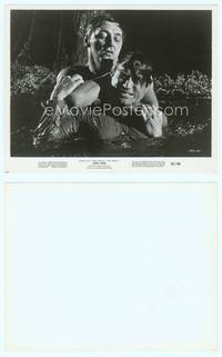 7b223 CAPE FEAR 8x10 still '62 close up of Robert Mitchum fighting with Gregory Peck!