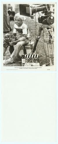 7b232 CHAMP candid 8x10 still '79 close up of Ricky Schroder on set sitting by camera!