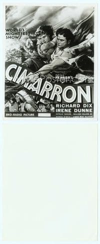 7b235 CIMARRON 8x10 still '31 Richard Dix, Irene Dunne, cool poster artwork image!