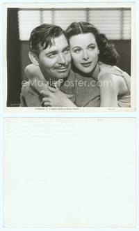7b247 COMRADE X 8.25x10 still '40 great close portrait of Hedy Lamarr embracing Clark Gable!