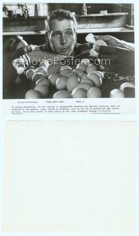 7b253 COOL HAND LUKE 8x9.5 still #4 '67 classic close up of Paul Newman in egg eating scene!