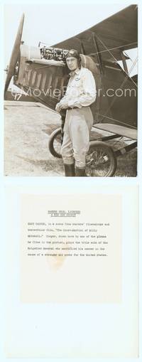 7b257 COURT-MARTIAL OF BILLY MITCHELL 7.25x9.5 still '56 c/u of Gary Cooper standing by airplane!