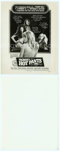7b265 DAGMAR'S HOT PANTS INC 8x10 still '72 sexy Diana Kjaer, cool image of one-sheet!