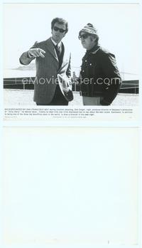 7b286 DIRTY HARRY candid 8x9.5 still '72 great c/u of Clint Eastwood with director Don Siegel!