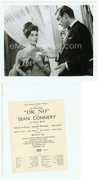 7b289 DR. NO 8x10 still '62 Sean Connery as James Bond with beautiful Eunice Gayson!
