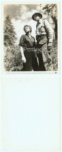 7b319 FOR WHOM THE BELL TOLLS 8x10 still '43 full-length close up of Gary Cooper & Ingrid Bergman!