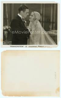 7b321 FRANKENSTEIN 8x10 still '31 close up of Colin Clive with his bride Mae Clarke!