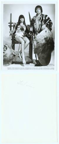 7b342 GOOD TIMES 8x10 still '67 great portrait of young Sonny & Cher in caveman outfits!