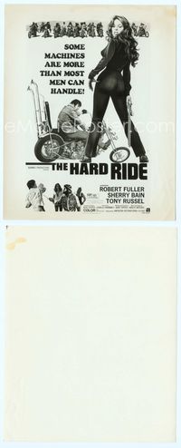 7b356 HARD RIDE 8x10 still '71 she's more than most men can handle, great one-sheet image!
