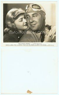 7b372 HOLLYWOOD COWBOY 8x10 still '37 close up of George O'Brien in pilot cap with Cecilia Parker!