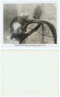 7b400 ISLE OF FURY 8x10 still '36 cool close up of deep sea diver attacked by octopus!