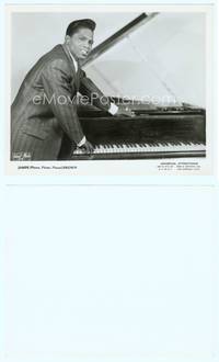 7b407 JAMES BROWN 8.25x10 music publicity still '56 super young standing by piano with great hair!