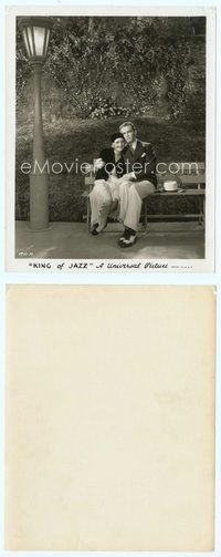 7b425 KING OF JAZZ 8x10 still '30 Joan Marsh & Stanley Smith perform A Bench in the Park!