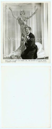 7b449 LET'S FALL IN LOVE 8x10 still '34 distraught Edmund Lowe holding glamorous Ann Sothern!