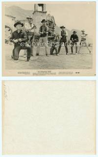 7b477 MAGNIFICENT SEVEN 8x10 still '60 great image of all seven gunfighters with drawn guns!