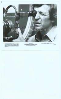 7b497 MISSING candid 8x10 still '82 close up of director Costa-Gavras looking into movie camera!