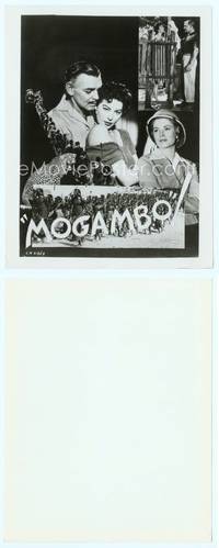 7b500 MOGAMBO 8x10 still '53 cool montageof Clark Gable, Grace Kelly & Ava Gardner in Africa!
