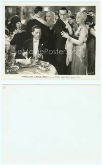 7b509 MOVIE CRAZY 8x10 still '32 Harold Lloyd watching man about to eat live rabbit at dinner!