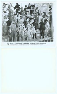 7b517 MY FAIR LADY 8x10 still '64 Audrey Hepburn screaming with cast at race track!