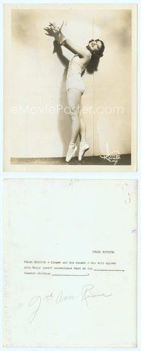 7b556 PEARL ROBBINS 8x10 still '30s sexy portrait of singer & toe dancer by Murray Korman!