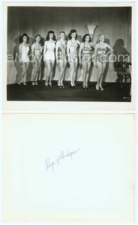 7b575 RAGE OF BURLESQUE 8x10 still '51 great line up of sexy dancing girls skimpily dressed!