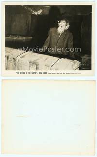 7b588 RETURN OF THE VAMPIRE 8x10.25 still '44 great close up of werewolf by coffin & flying bat!