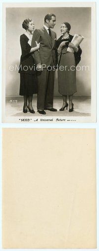 7b616 SEED 8x10.25 still '31 young Lois Wilson with John Boles & Genevieve Tobin!