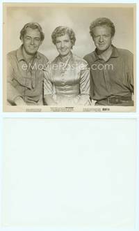 7b622 SHANE 8x10 still R59 best posed smiling portrait of Alan Ladd, Jean Arthur & Van Heflin!