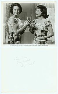 7b661 STRAIT-JACKET 8x10 still '64 Joan Crawford smiling at Diane Baker, directed by William Castle