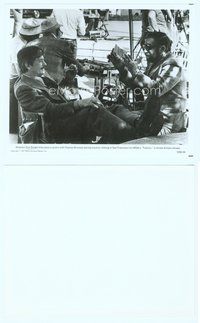 7b673 TELEFON candid 8x10 still '77 director Don Siegel conferring with Charles Bronson on set!